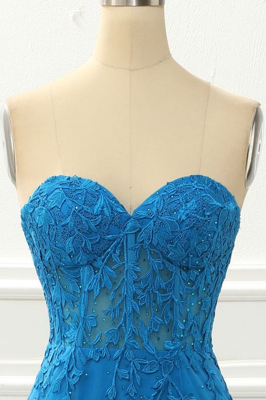Strapless Mermaid Prom Dress with Appliques S5096