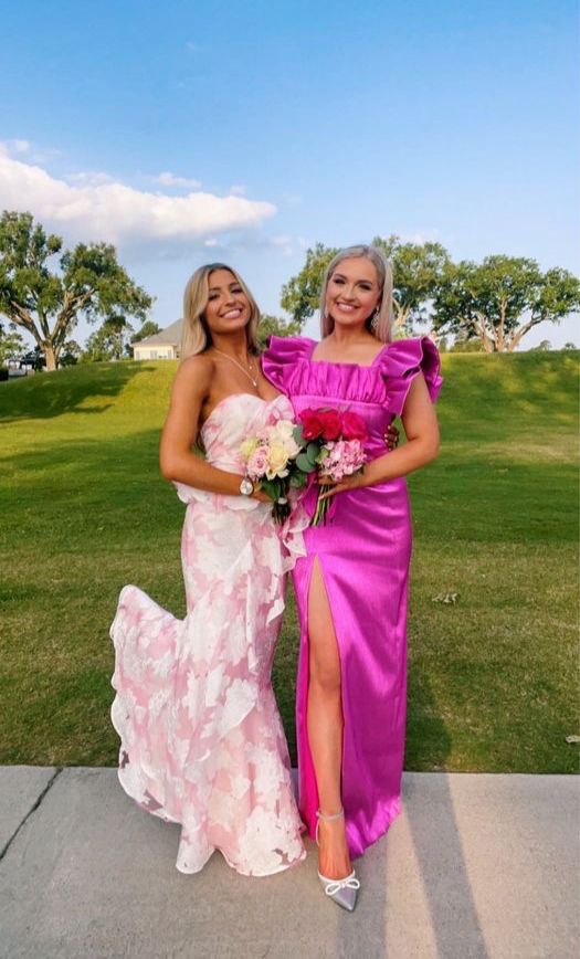 Beautiful Light Pink/Hot Pink Long Prom Dress S3823