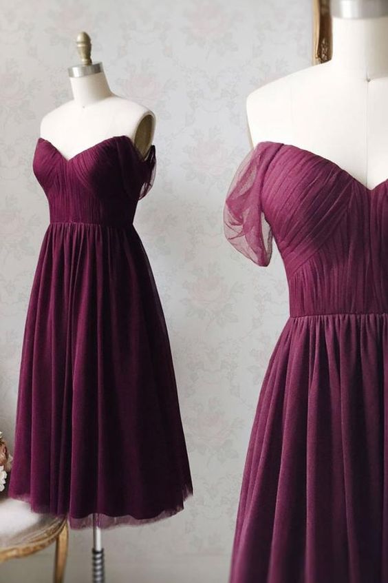 Simple sweetheart chiffon short prom dress tulle homecoming dress S3341