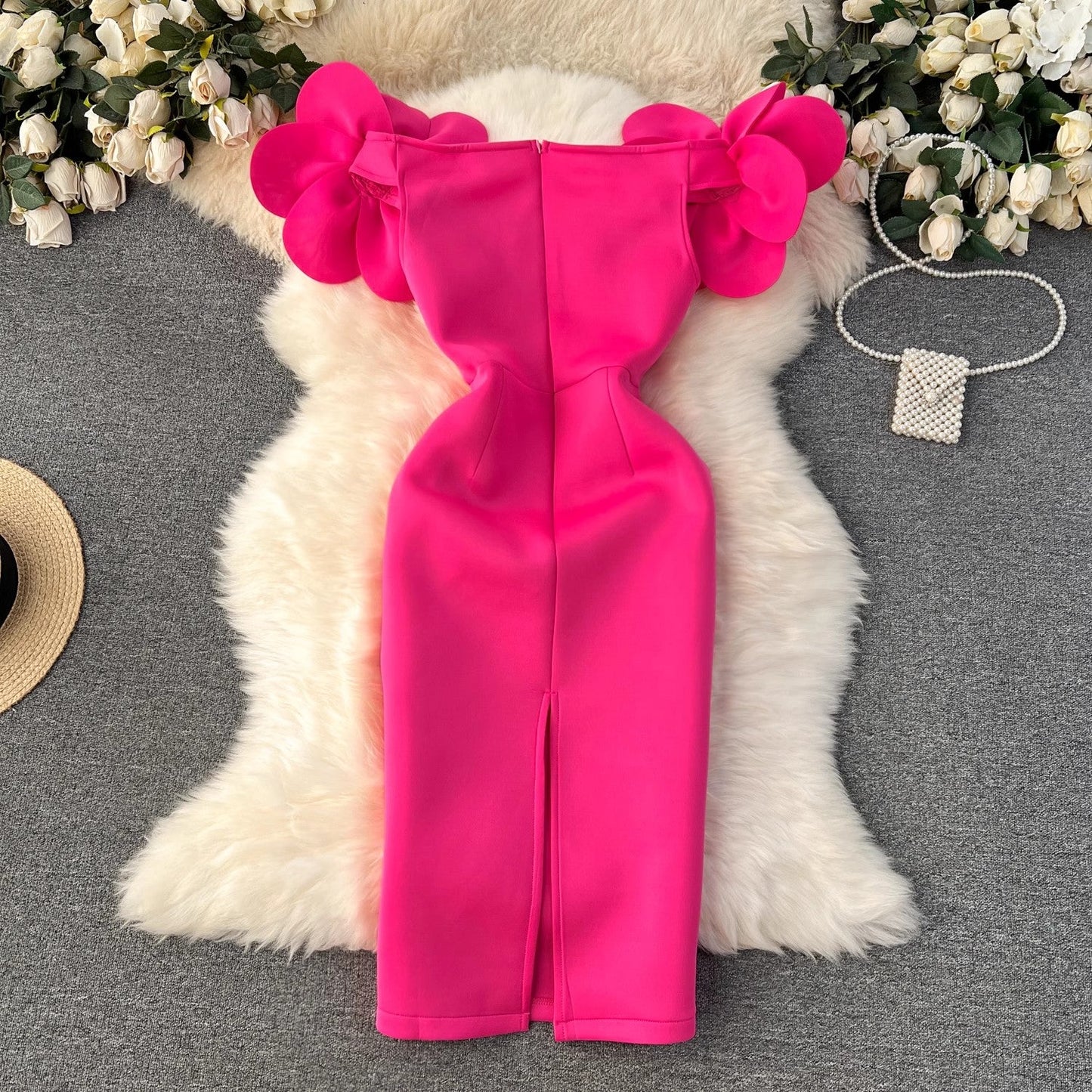 flower banquet party dress S4546