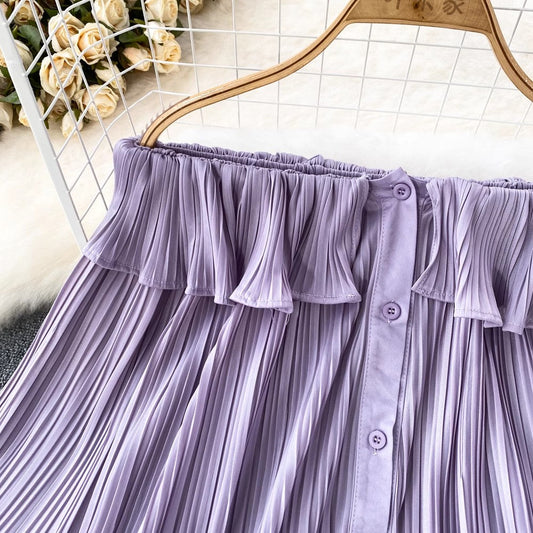 design ruffled shirt for women new pleated long-sleeved top S4211