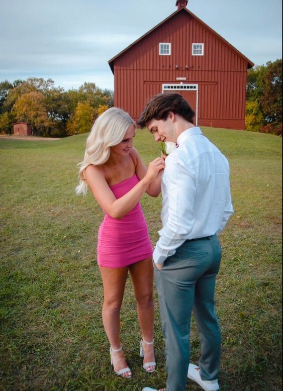 Cute Short Hot Pink Homecoming Dress S3104