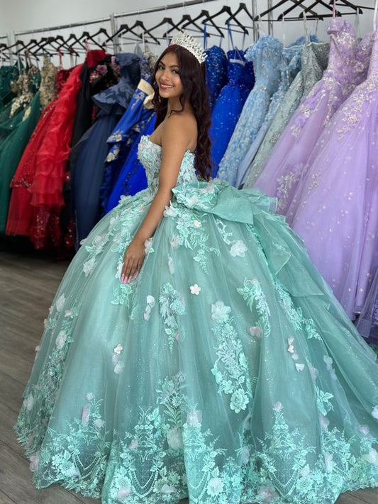 Sage quinceañera dress Ball Gown Party Dress Evening Dress