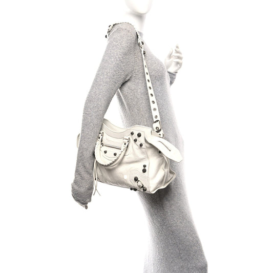 Agneau Arena Neo Cagole City Handbag Optic White
