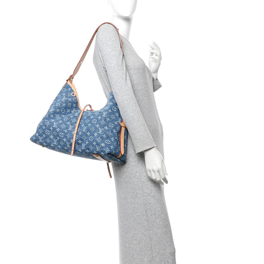 Monogram Denim CarryAll MM Blue