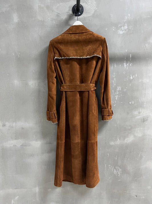 CC 25 Chain Trench Coat Blend Tan Cashmere