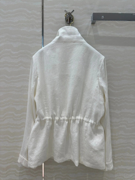 LP CLASSIC STAND-COLLAR LINEN JACKET 265165
