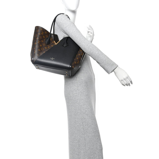 Calfskin Monogram Kimono Tote Black