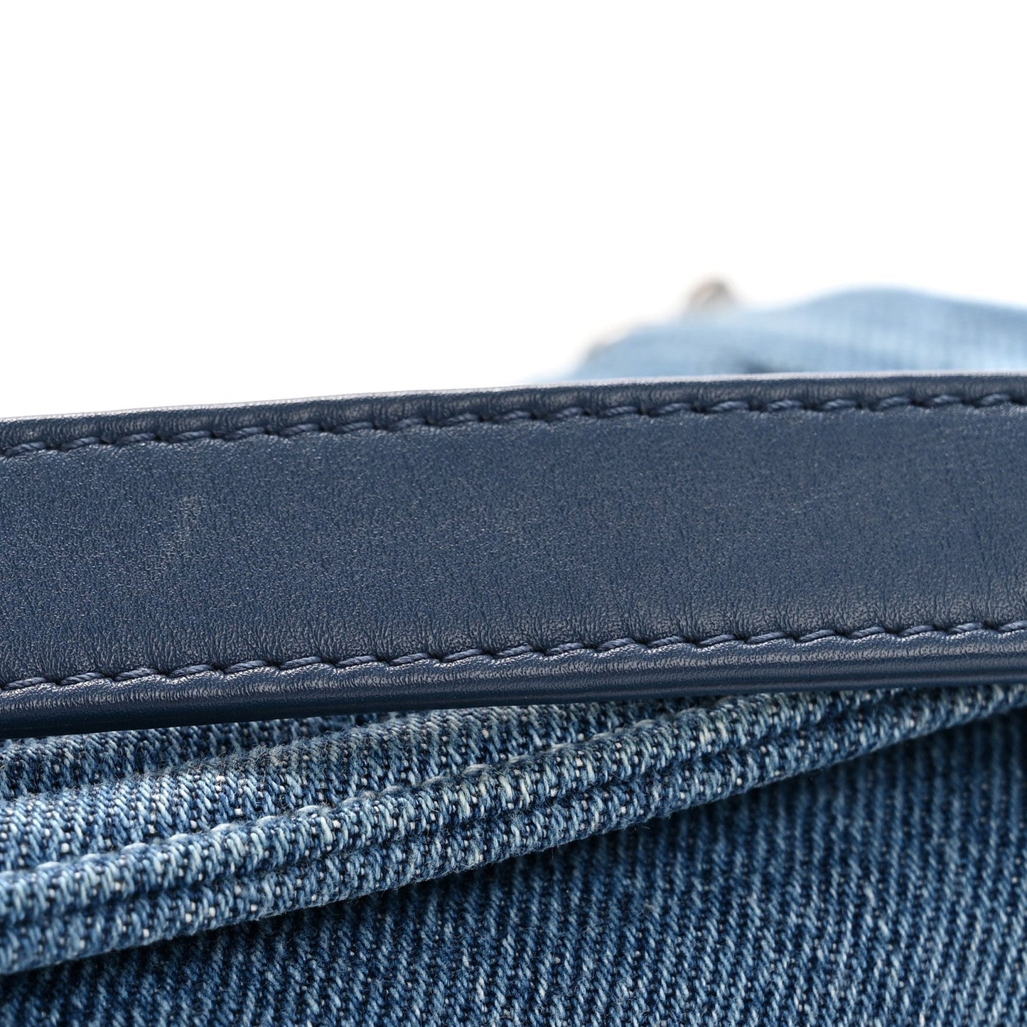 Denim Quilted Small Boy Flap Blue