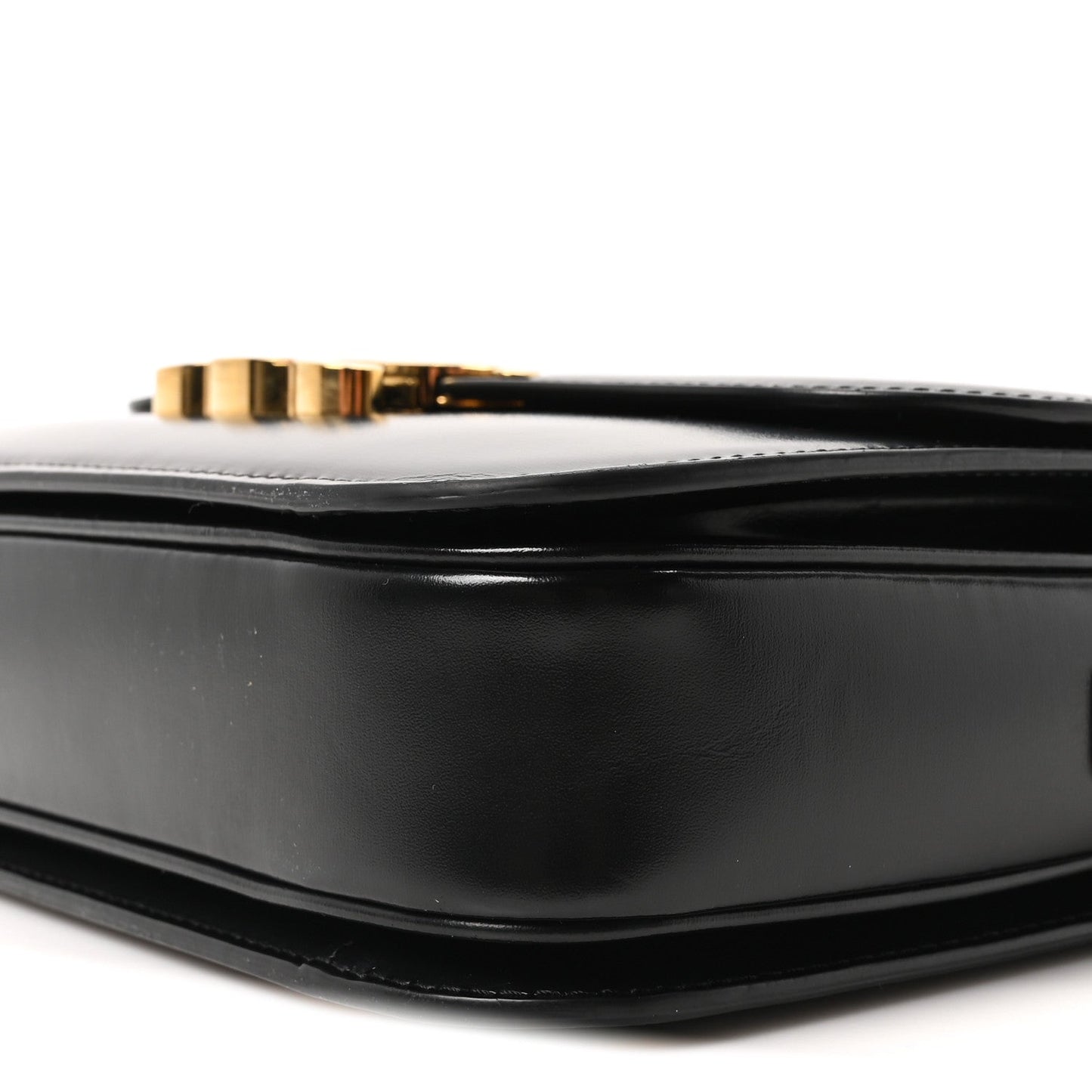 Shiny Calfskin Medium Triomphe Black