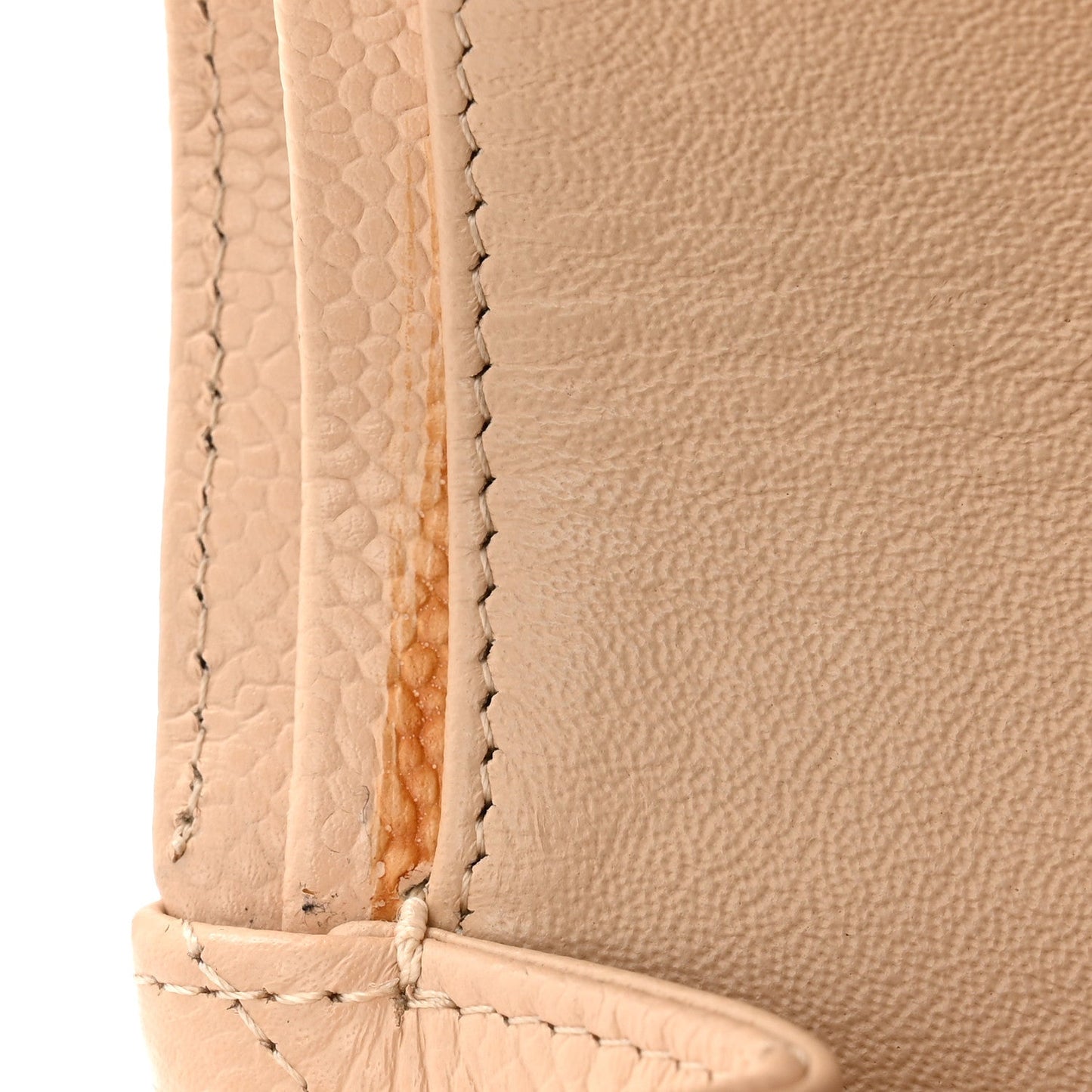 Caviar Quilted Jumbo Double Flap Beige Clair