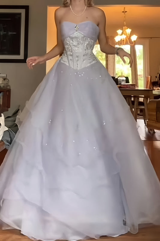 Charming Lilac Floral A-line Long Prom Dresses Birthday Party Dress,AST2087