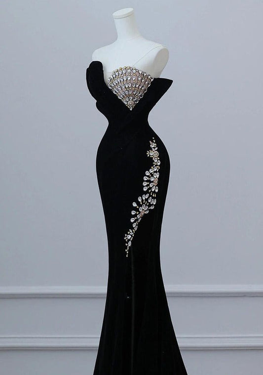 Gorgeous Mermaid Sweetheart Neck Satin Beading Long Prom Dress ,Evening Dress GG515