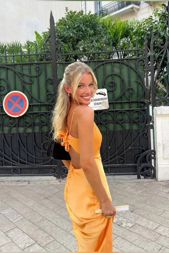 omberprom Elegant Dresses Gowns Evening Dresses Spaghetti Straps Long Prom Dress Satin Evening Party Gown Prom Dresses Shops