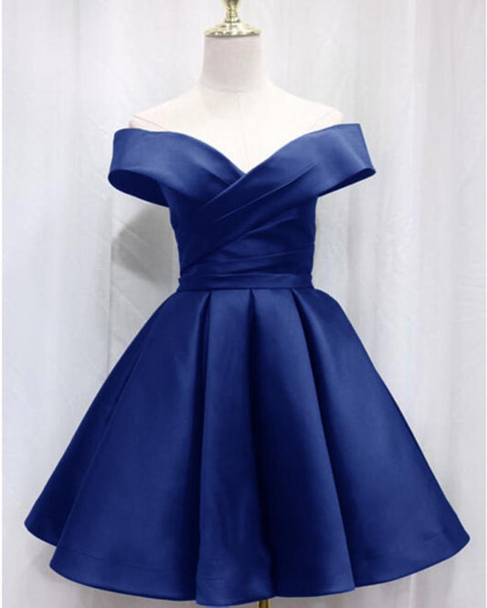 Off Shoulder Short Homecoming Dress Girls Junior Short Prom Gown C1133