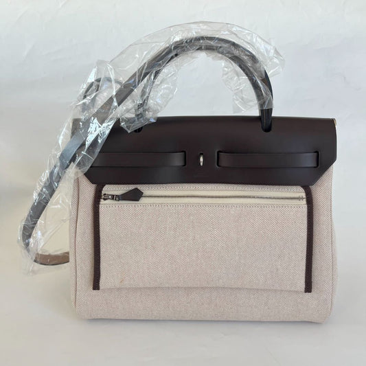 Hermès Ebene Vache Hunter Chaine D'Ancre Herbag 31 PM Bag
