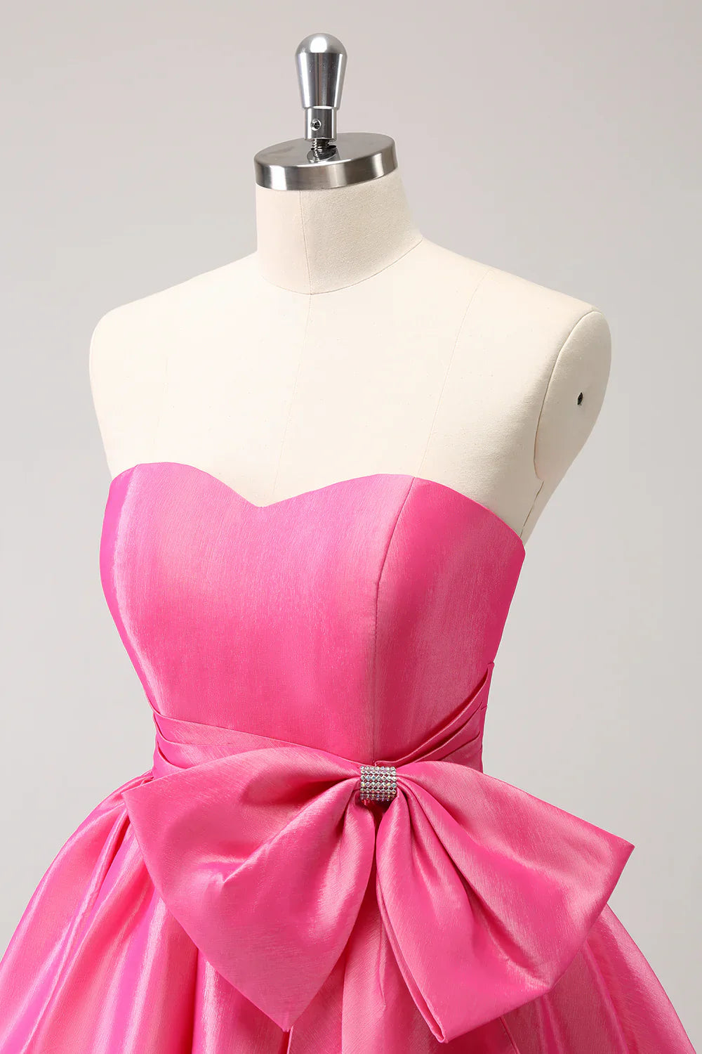 omberprom Sweetheart Homecoming Dress Cute A Line Strapless Short Prom Dress with Bow Graduation Dress