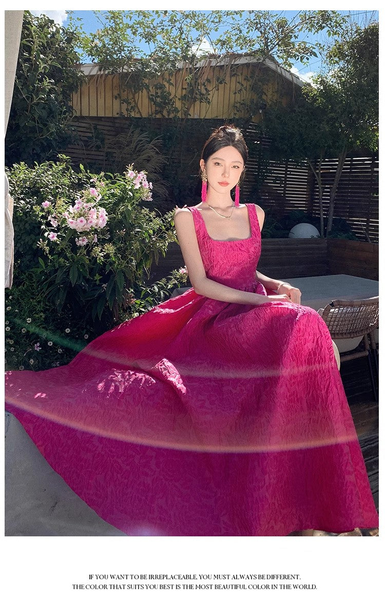 A Line Pink Long Stunning Evening Gown Party Prom Dress S7306