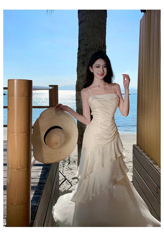 A Line White Long Stunning Evening Gown Party Prom Dress S7298