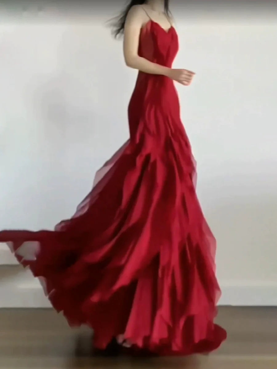 Beautiful and popular French fairy ruffle dress birthday dress S5758