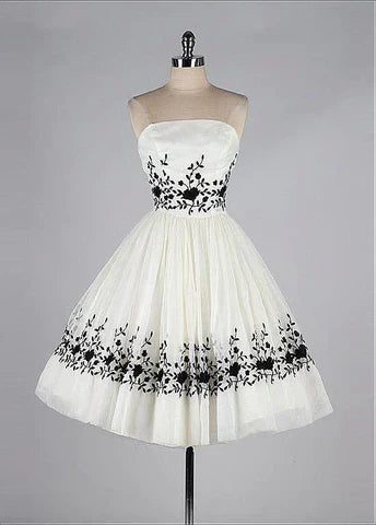 BLACK AND WHITE HOMECOMING DRESS S2766