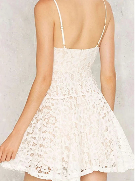 Sexy Homecoming Dress Spaghetti Straps Lace Short Prom Dress Party Dress S3148