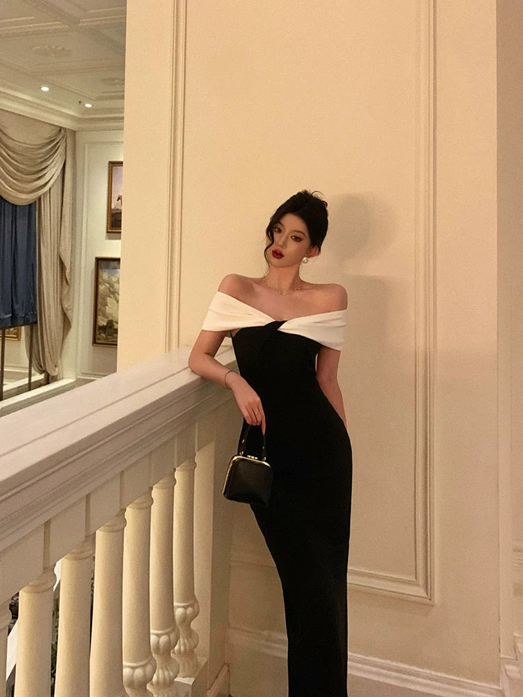 off-shoulder dress for women new style party dress S5683
