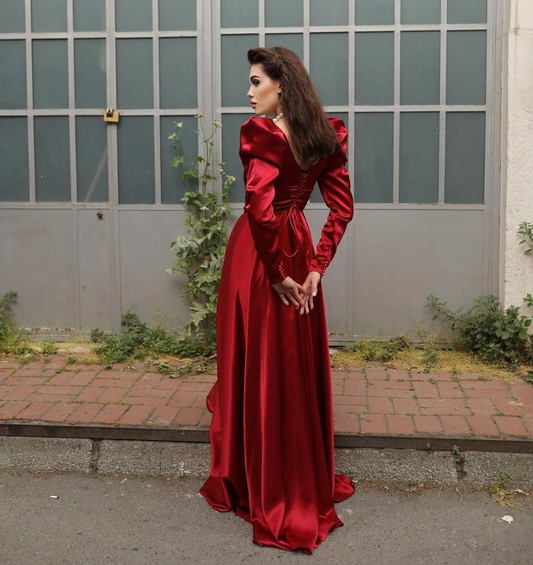 Red prom dress, formal dresses, Red party dress S2864