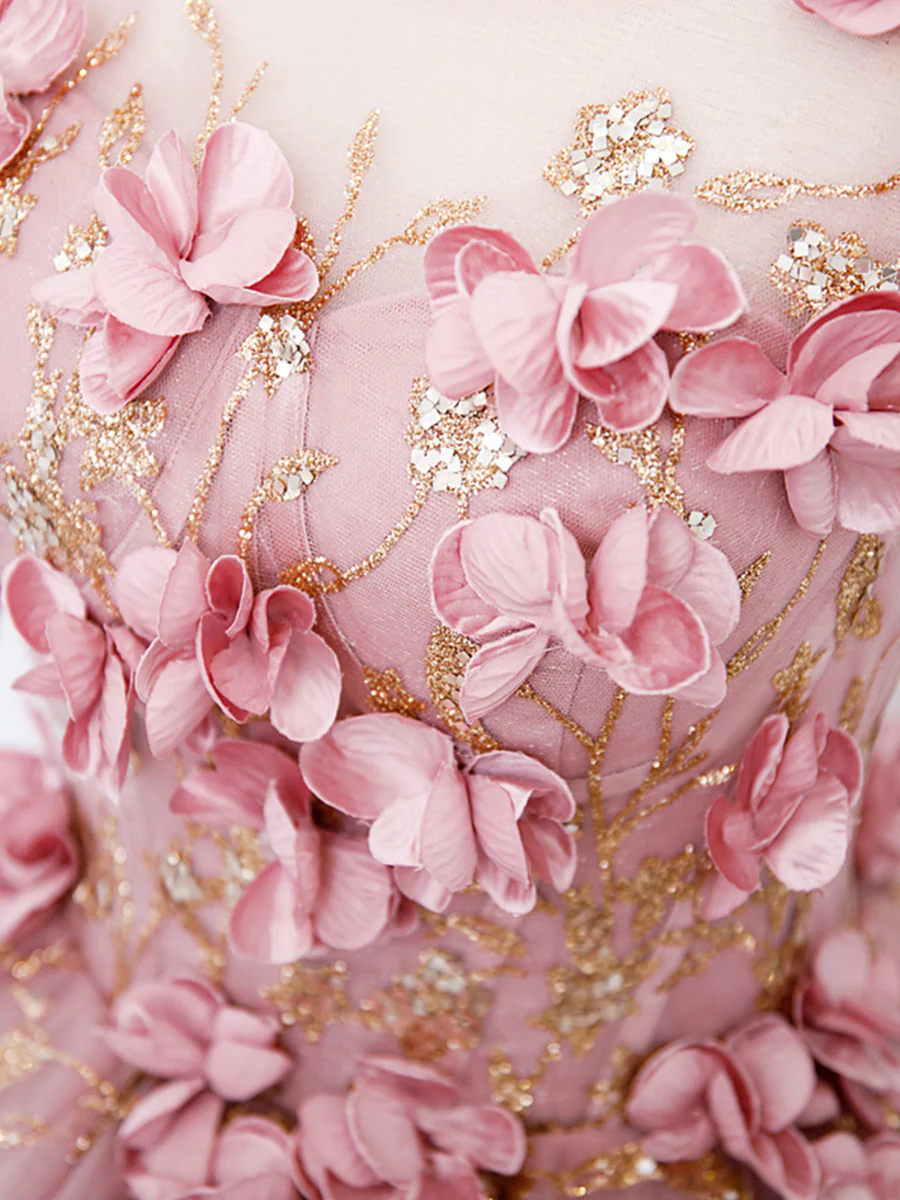 Beautiful Ball Gown Sweet 16 Dress With Flowers P616
