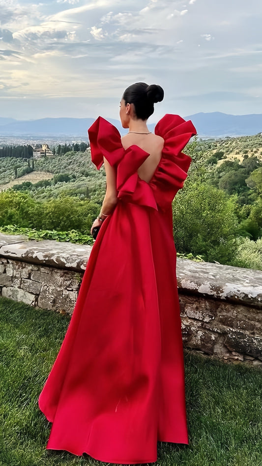 Red A-Line Prom Dress, High Quality Party Celebrity Dress Formal Gown, AST1531