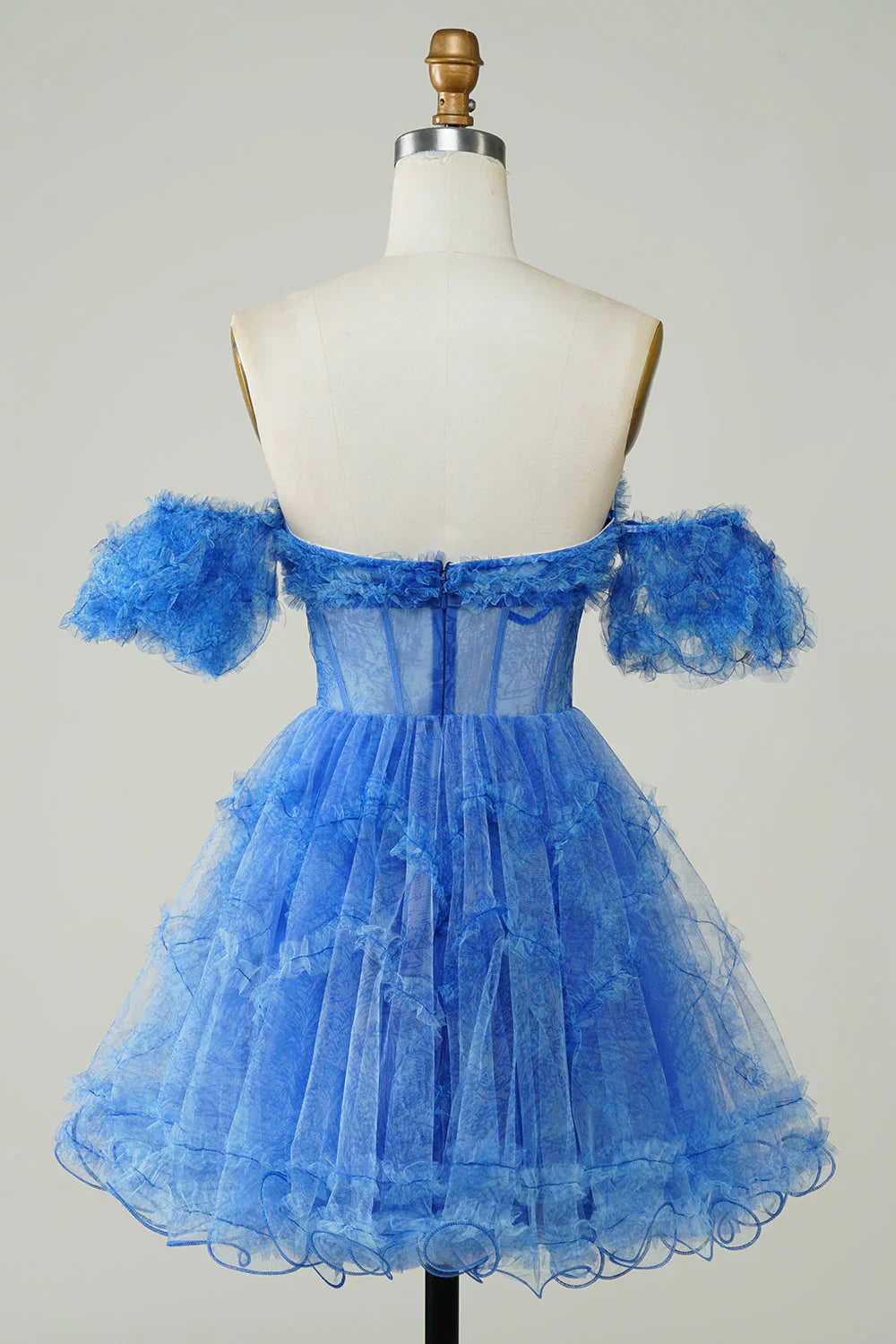 omberprom A Line Graduation Dresses Off The Shoulder Short Homecoming Dress