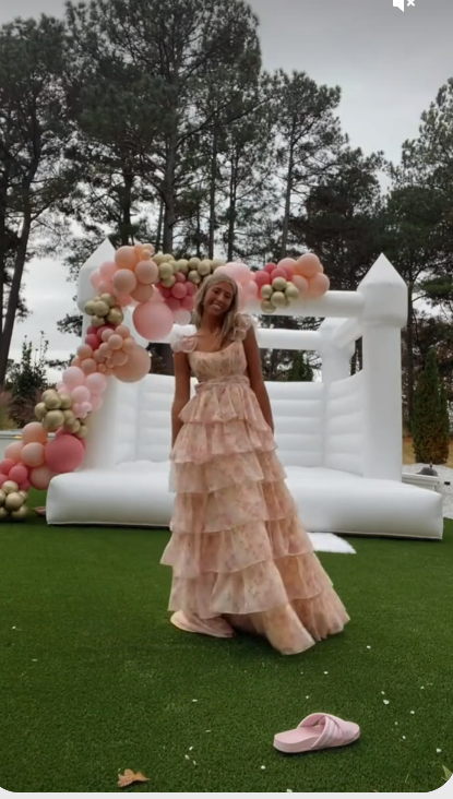 Charming A-line Print Tiered Long Prom Dress,Summer Beach Dress Y1614