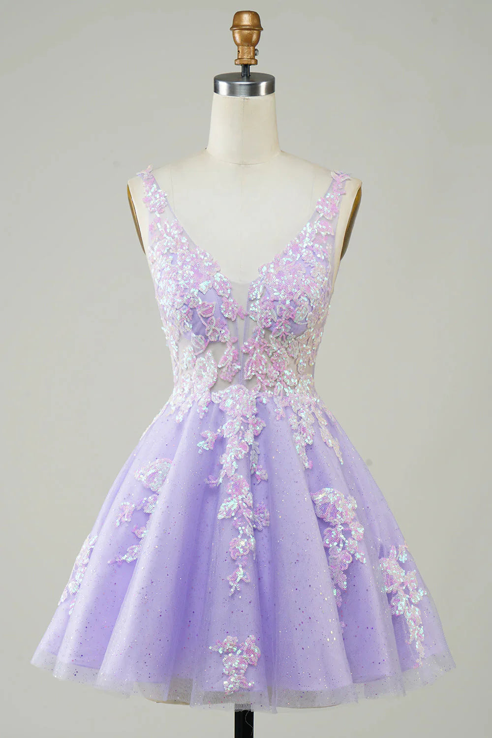 omberprom A Line Short Homecoming Dress V Neck Graduation Dresses Prom Dress