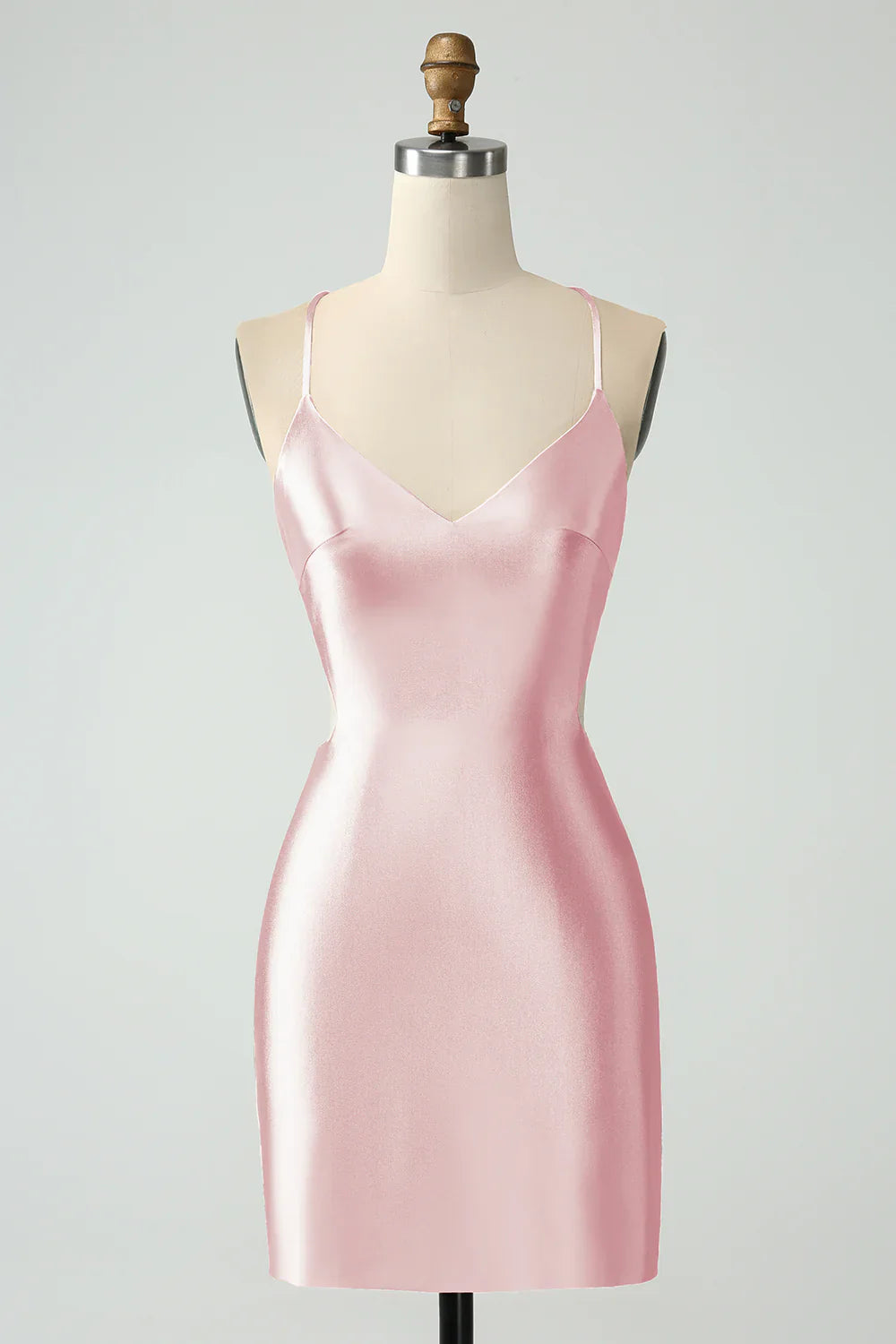 omberprom Short Homecoming Dress Bodycon Spaghetti Straps Lace-up Back Fashionable and Beautiful