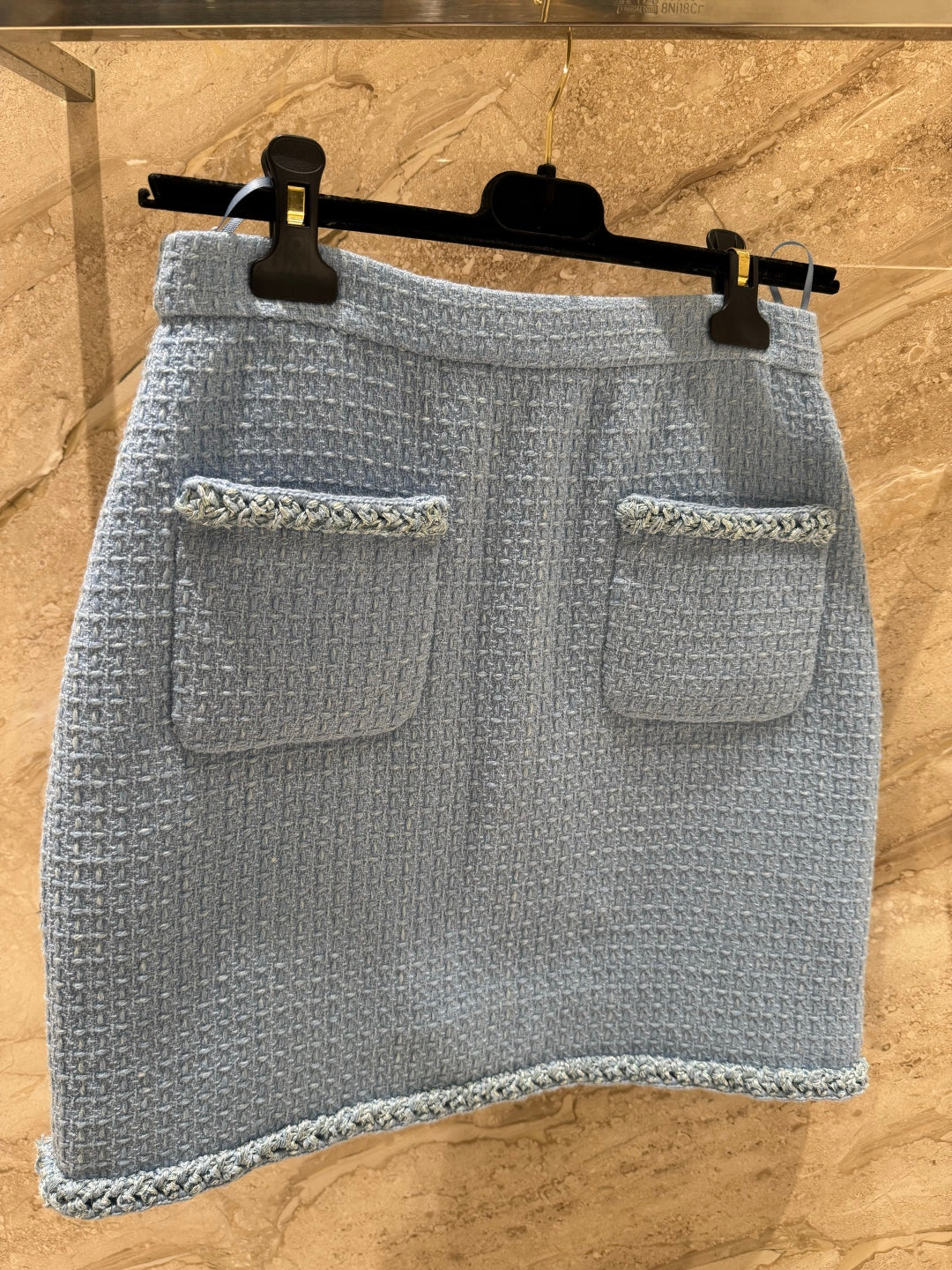 CC 25B Vest Skirt Navy Blue Wool Tweed
