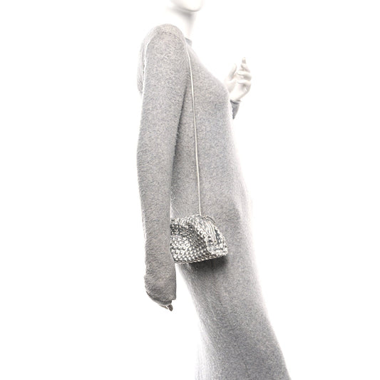 Metallic Fabric Bubble Wrap The Mini Pouch Silver
