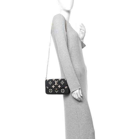 Empreinte Monogram Giant Felicie Pochette Black Beige