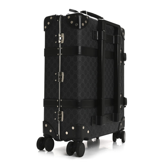 GG Supreme Monogram Globe-Trotter Carry-On Black