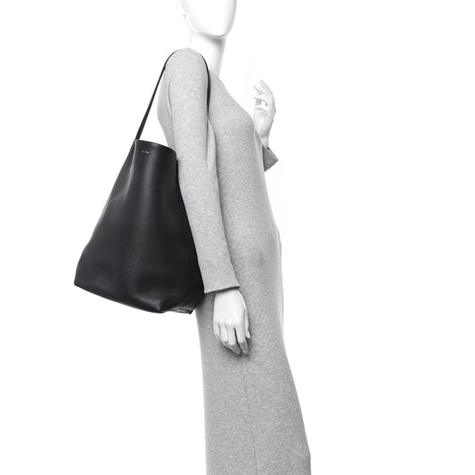 Grained Calfskin Large N/S Park Tote Black
