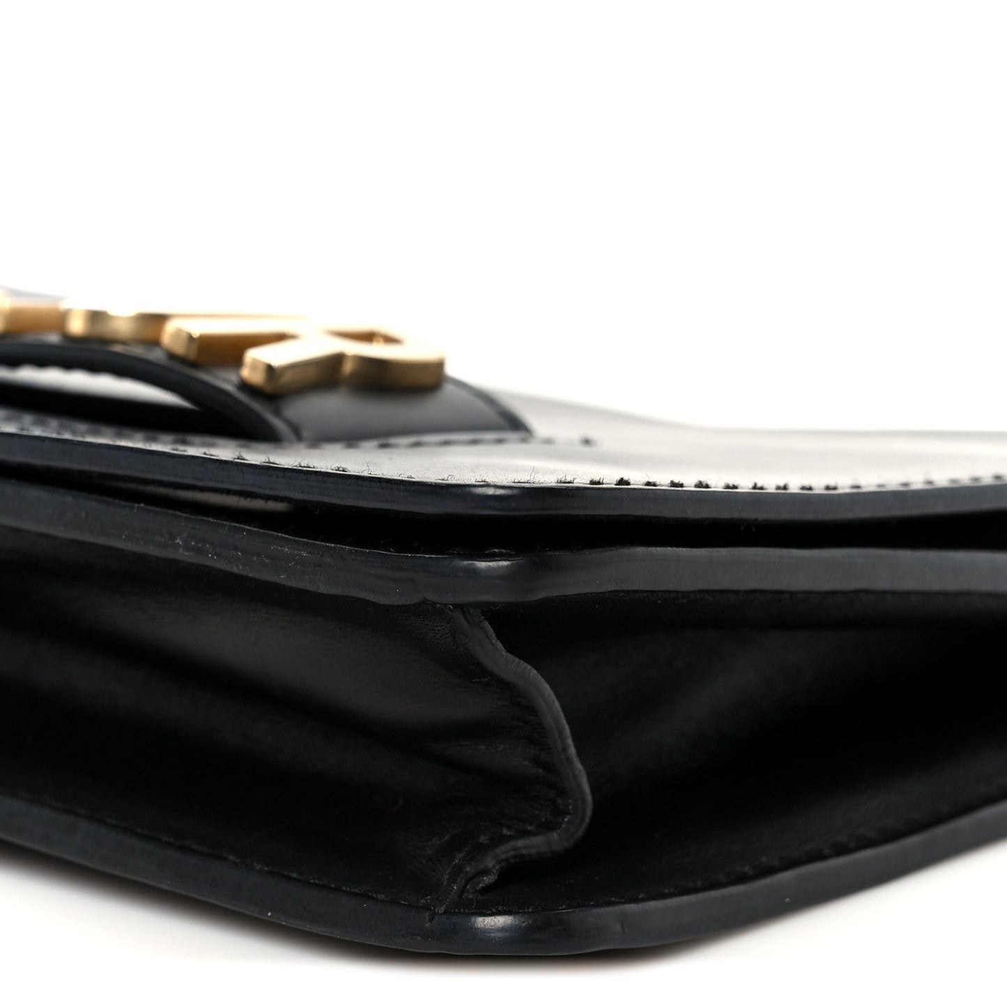 Calfskin J'Adior Chain Flap Bag Black