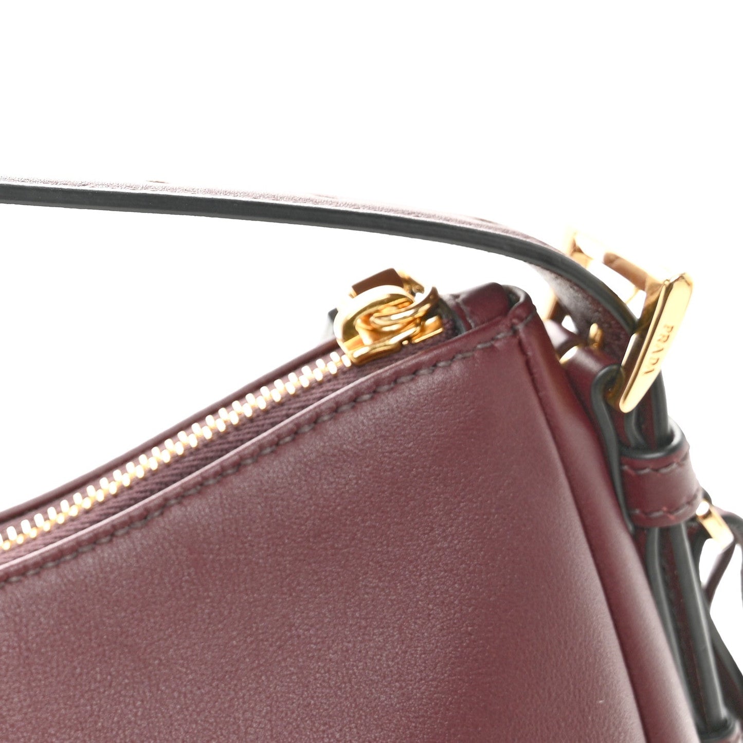 Soft Calfskin Medium Aimée Shoulder Bag Burgundy