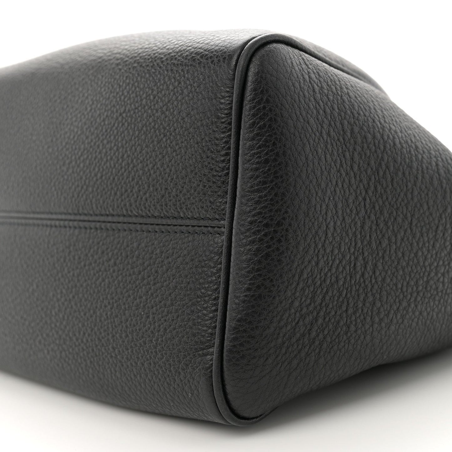 Calfskin Cuir Small Triomphe Cabas Drawstring Black