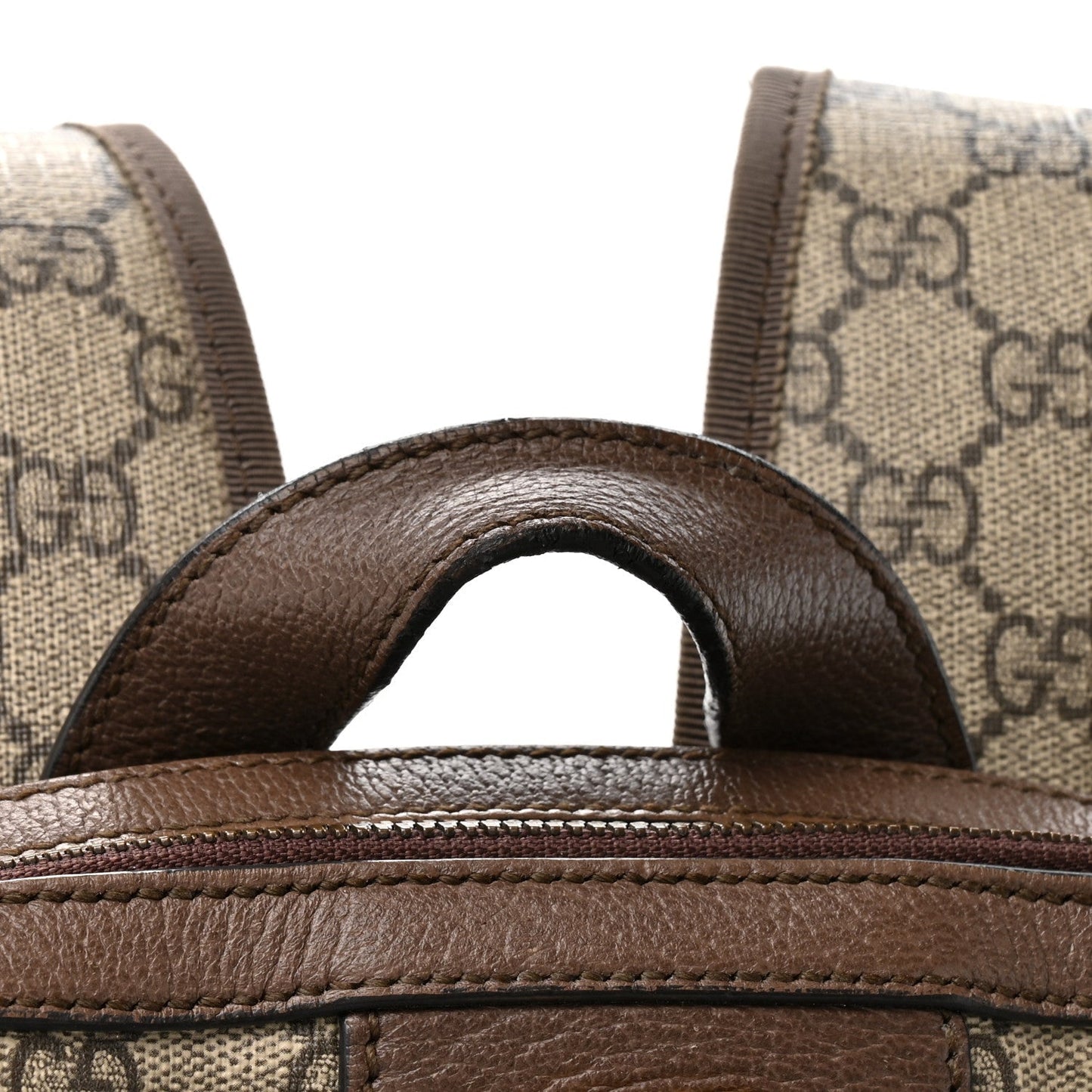 GG Supreme Monogram Medium Ophidia Day Backpack Brown