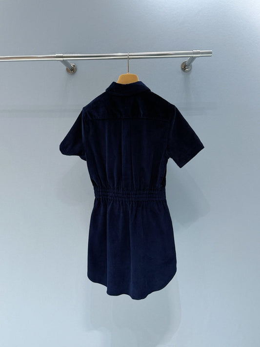 Miumiu 2026 Shirt Dress with a Slim Fit Blue Cotton