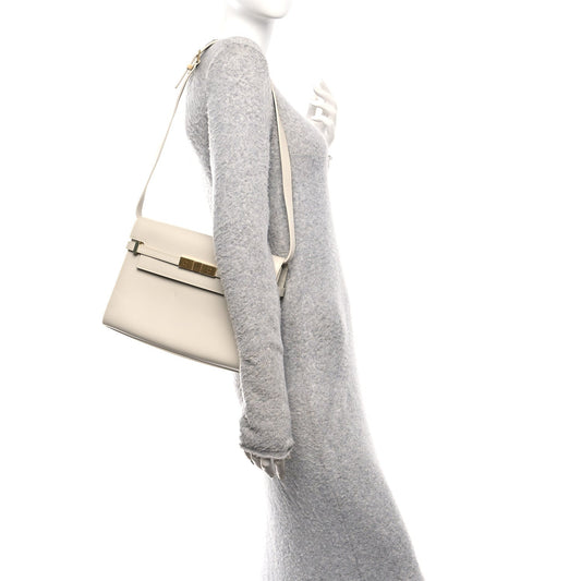 Smooth Calfskin Manhattan Shoulder Bag Crema Soft