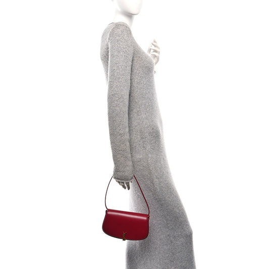 Box Calfskin Mini Voltaire Shoulder Bag Burgundy