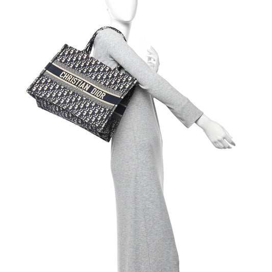 Oblique Medium Book Tote Blue Multicolor