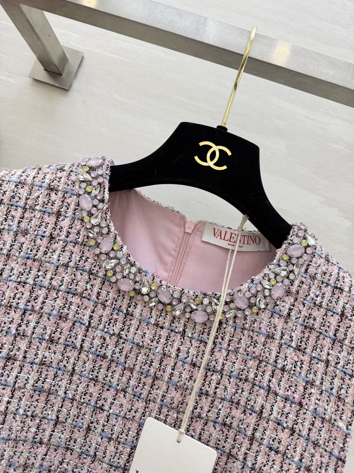 Valen 26s Dress Pink Tweed 344746