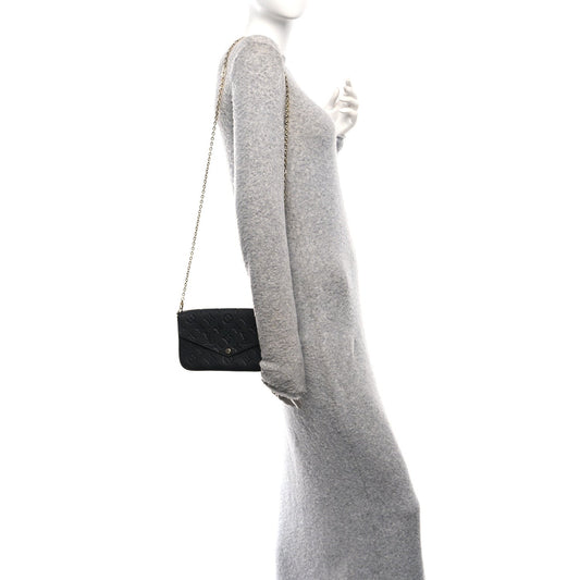 Empreinte Pochette Felicie Chain Wallet Black