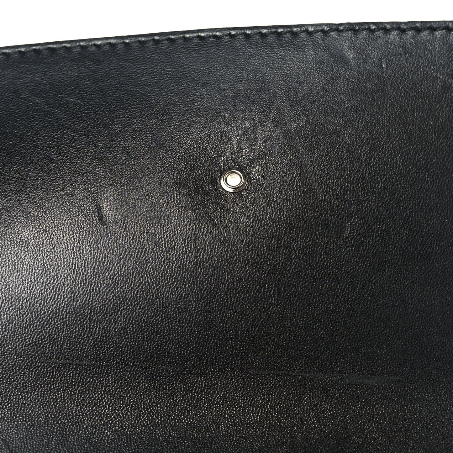 Calfskin Epi Smock Louise MM Chain Clutch Blue White Black